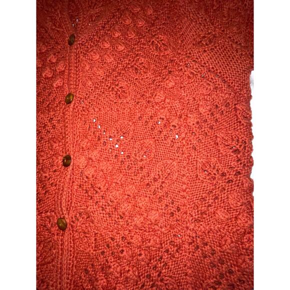 Marisa Christina Cardigan Knitted by Hand - Size XL - Beautiful Pattern & Color - Picture 4 of 11